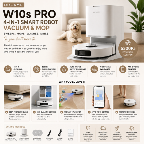 Dreame W10s Pro™ Smart Robot Vacuum & Mop